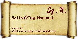 Szilvásy Marcell névjegykártya
