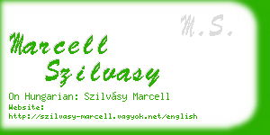 marcell szilvasy business card